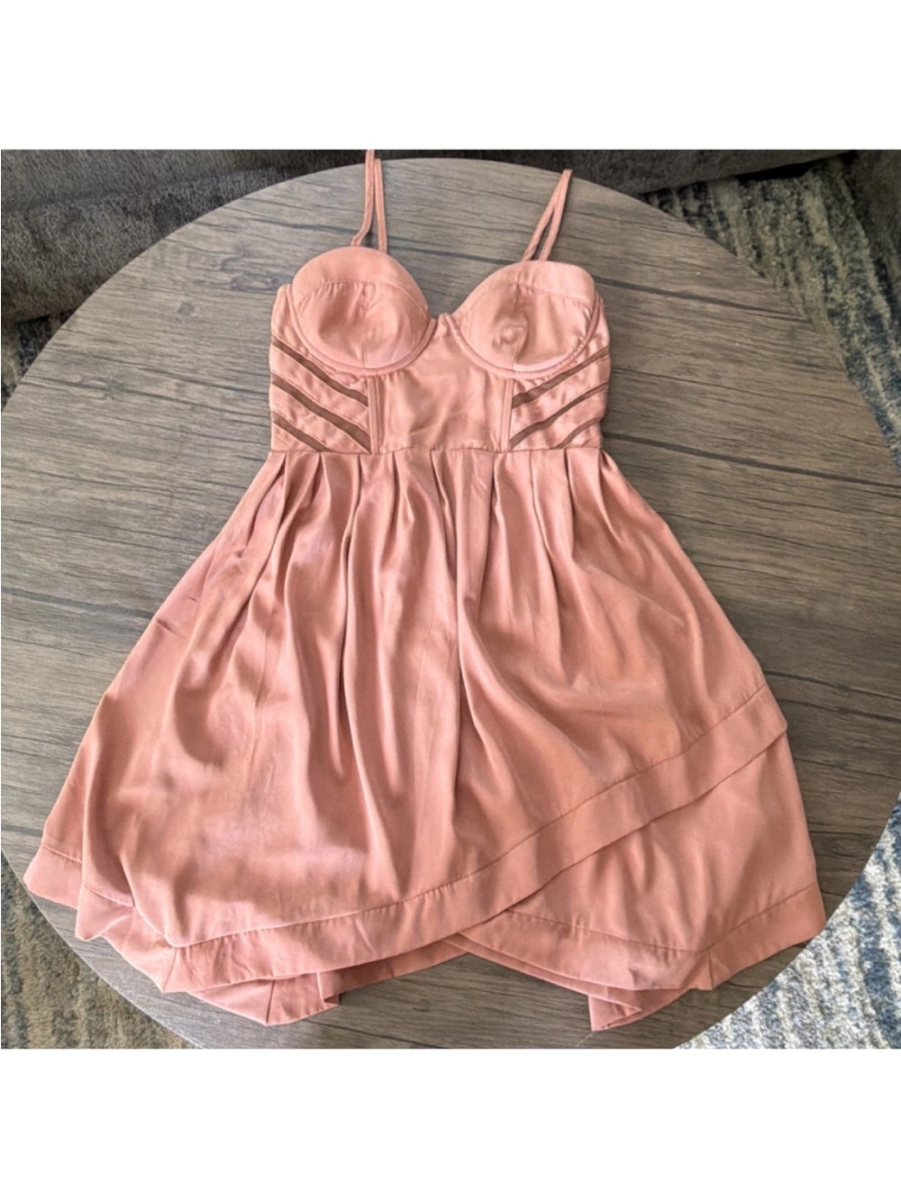 Everly Dusty Rose Spaghetti Strap Babydoll Top